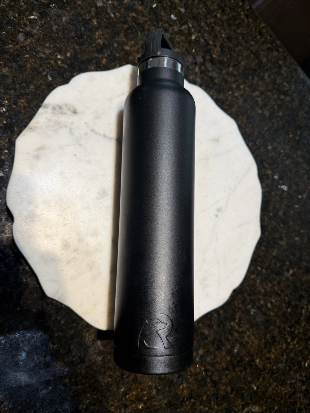Black Insulated Stainless Steel Water Bottle - Portable Hydration- 26 Ounces